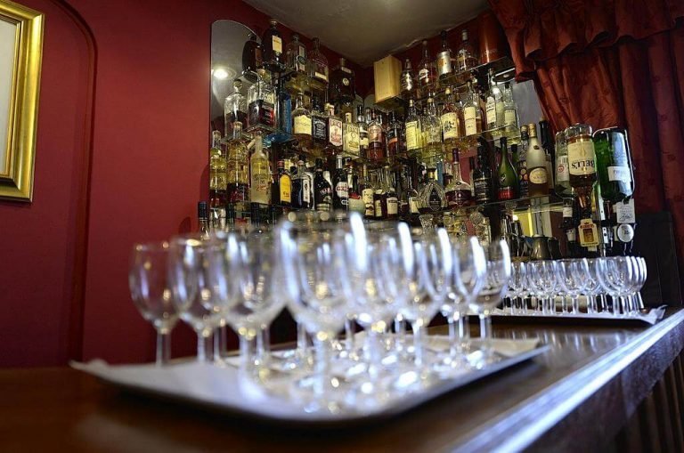 The bar at The Meryan House